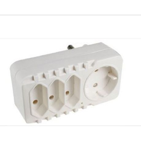 16A Adpter 3 x 5A Euro 1 x Schuko White - TT-F03-A015