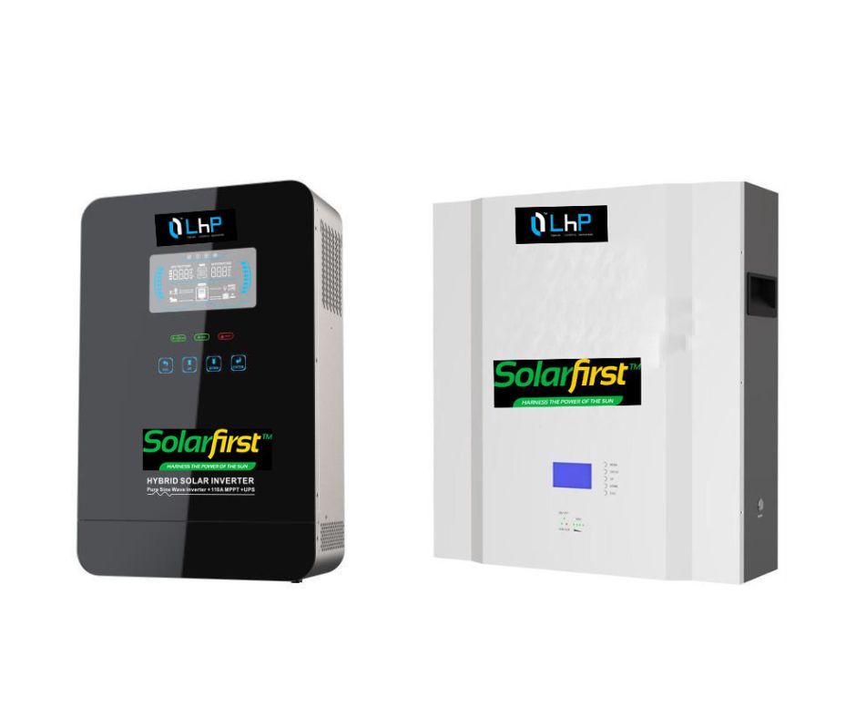 Solarfirst 5.5KVA HYBRID INVERTER WITH MPPT CHARGE CONTROLLER PLUS LITHIUM BATTERY - SFHMBBB5.5KVA-WIFI KITT LB