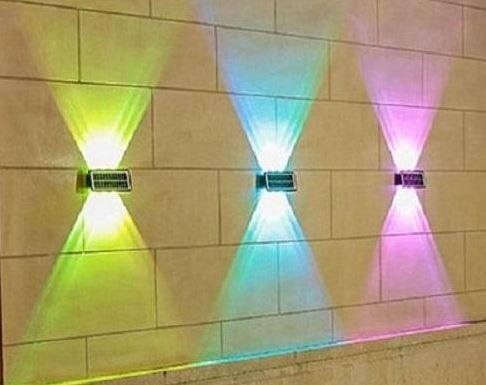 20W Double Sided Solar Wall Light RGB - SFDSWL20W-RGB