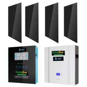 Solarfirst 3.2KVA HYBRID INVERTER WITH MPPT CHARGE CONTROLLER AND WIFI PLUS LITHIUM BATTERY AND SOLAR PANELS FULL KITT -SFHMBBB3,2KVA-WIFI KITT LB SP - FK