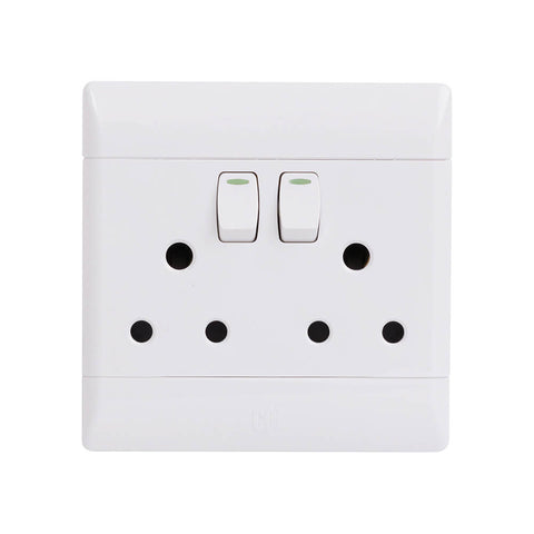 Double Switched Socket 16A 4X4 - K1-CN-K022