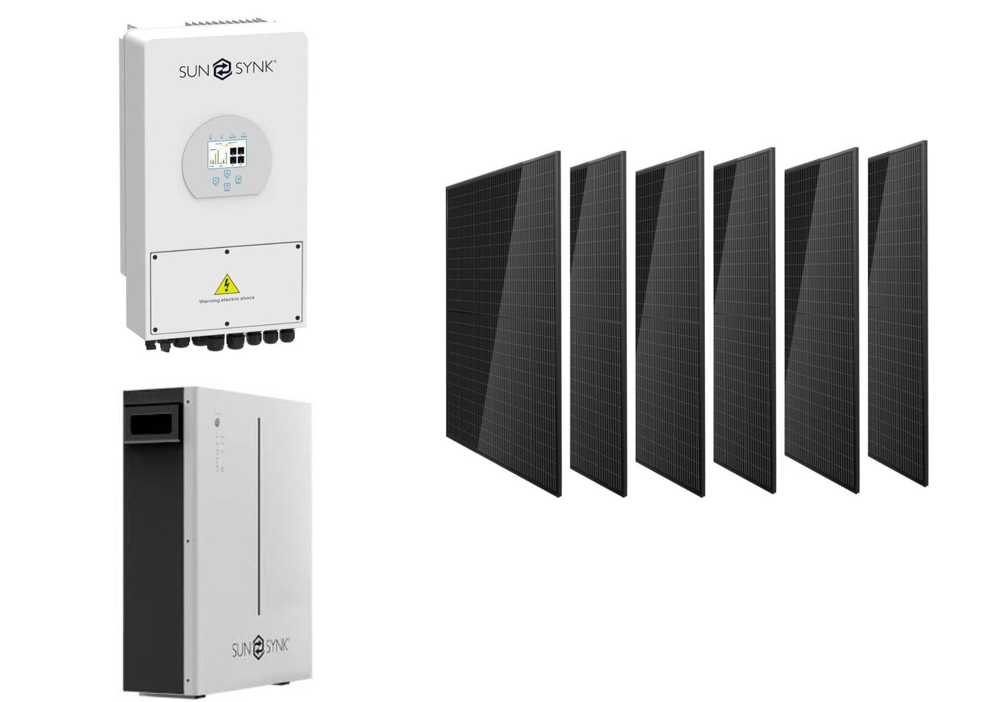 5KVA SUNSYNK HYBRID INVERTER  PLUS SUNSYNK LITHIUM BATTERY AND SOLAR PANELS - SF5KW-SUNSYNK KITT-SP