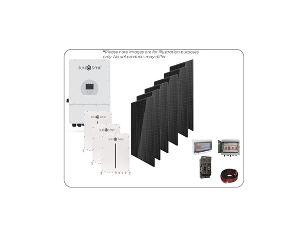 12kw Three-phase Sunsynk kit with 15.36kWh Battery Backup