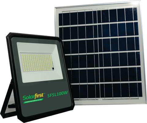 Solarfirst 100W Solar Slim Line Range Flood Light - SFSL100W