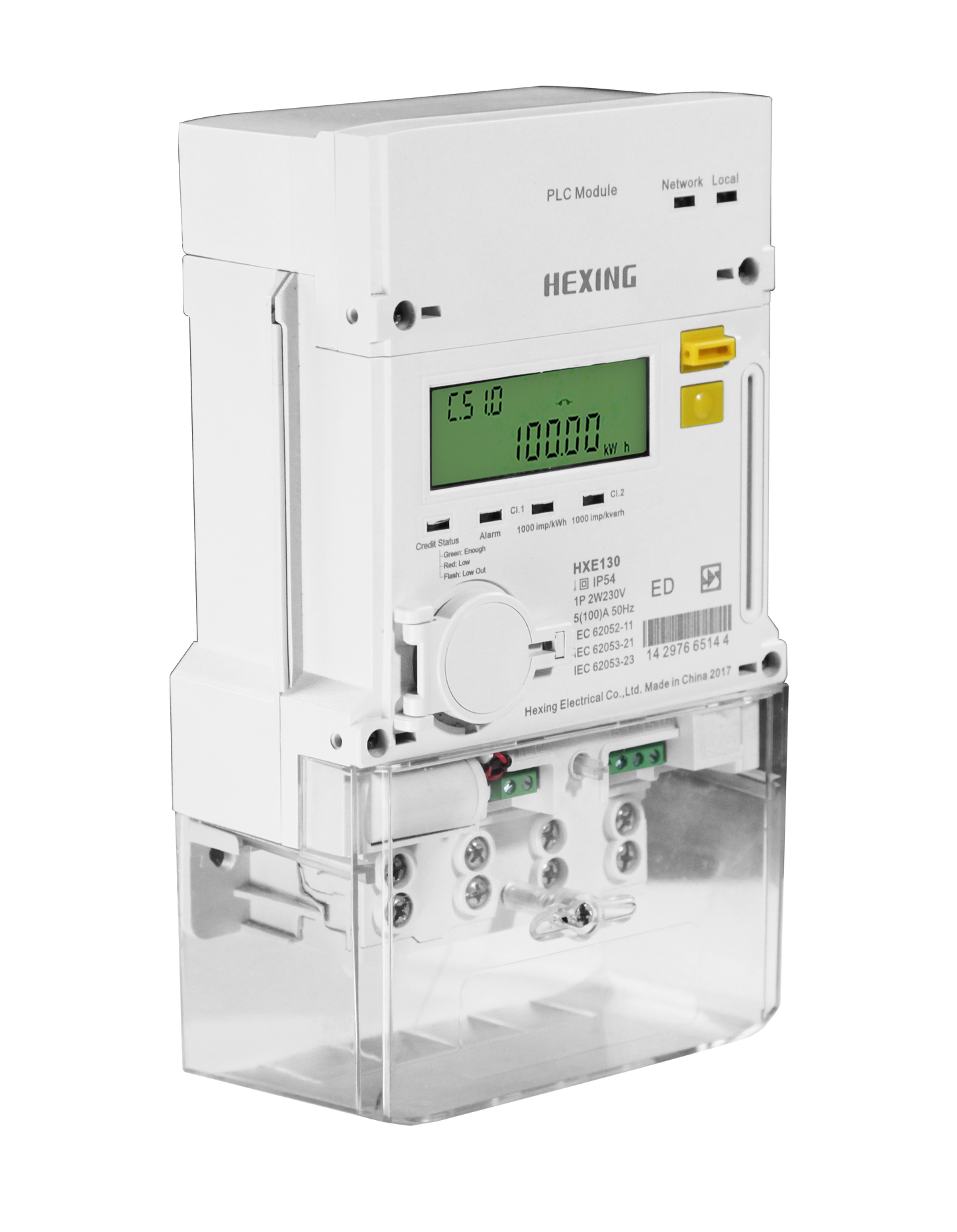HEXING SINGLE PHASE PREPAID METER WITH G3-PLC COMMUNICATION - SFHXE130+CIUEV500