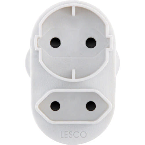 16A Adpter 1 x Schuko 1 x Euro White  - TT-F03-A013